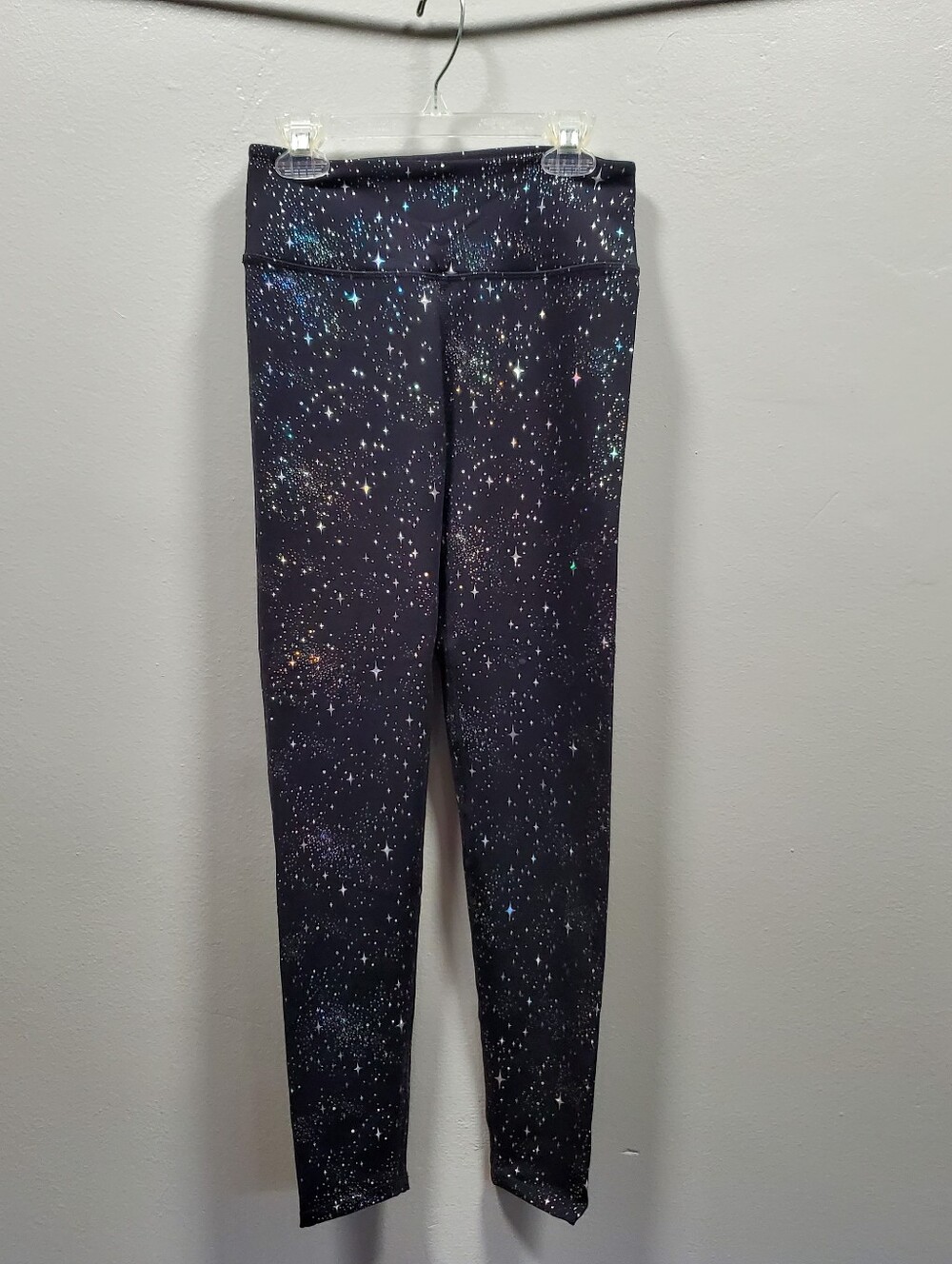Noli Stretch shine SMALL Celestial Leggings holographic iridescent stars Active